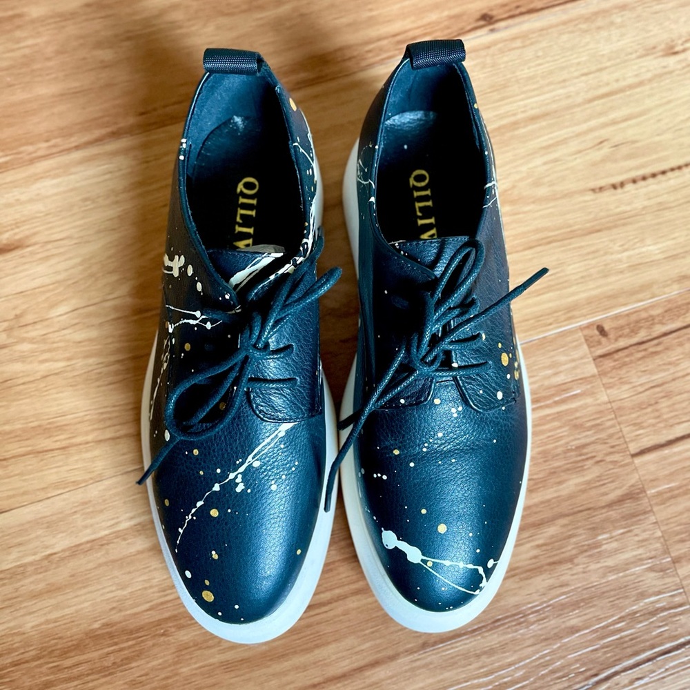 MSGM LOW TOP SNEAKERS PAINT SPLASHES